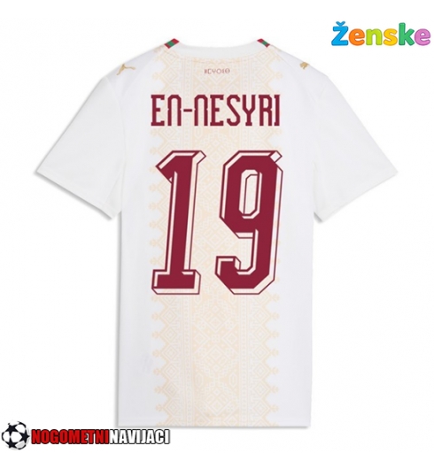 Ženske Nogometnih dresov Maroko Youssef En-Nesyri #19 Gostujoči SP 2026 Kratki rokavi Ženske Nogometnih dresov Maroko Youssef En-Nesyri #19 Gostujoči SP 2026 Kratki rokavi